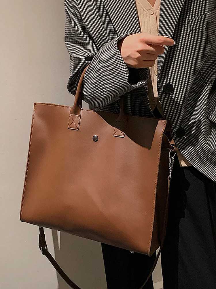 Vintage Shoulder Bags: High Qi hot Large-Capacity Tote Bag With Simple, Modern Design - Portable Handbag Z250318