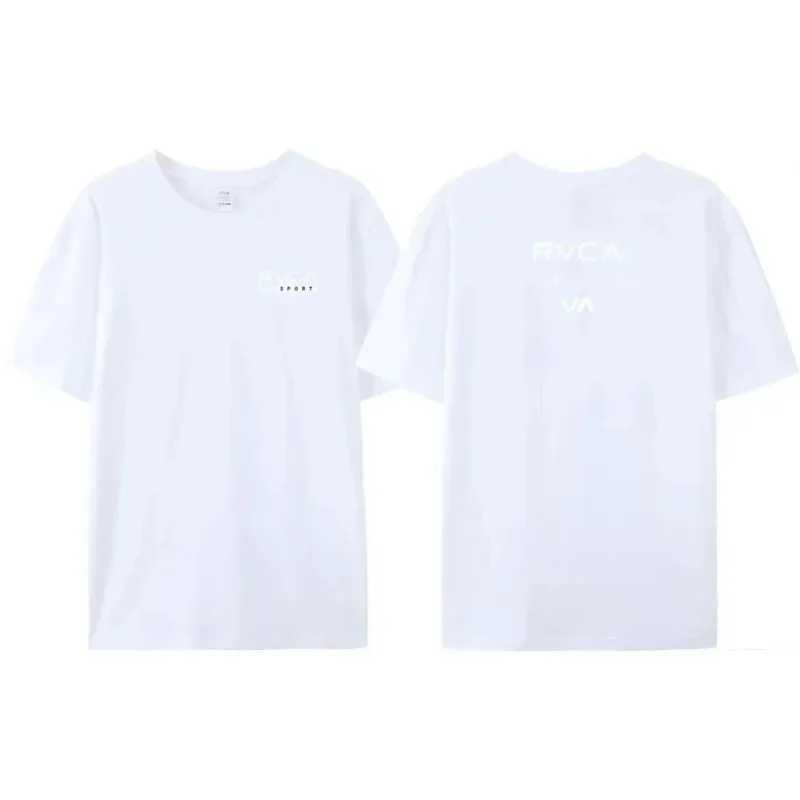 RVCA Mens Black T-shirt Womens Summer Cotton T-shirt Ultra fine Short Sleeve Fashion Design Brand T-shirt Top Street ClothingT250318