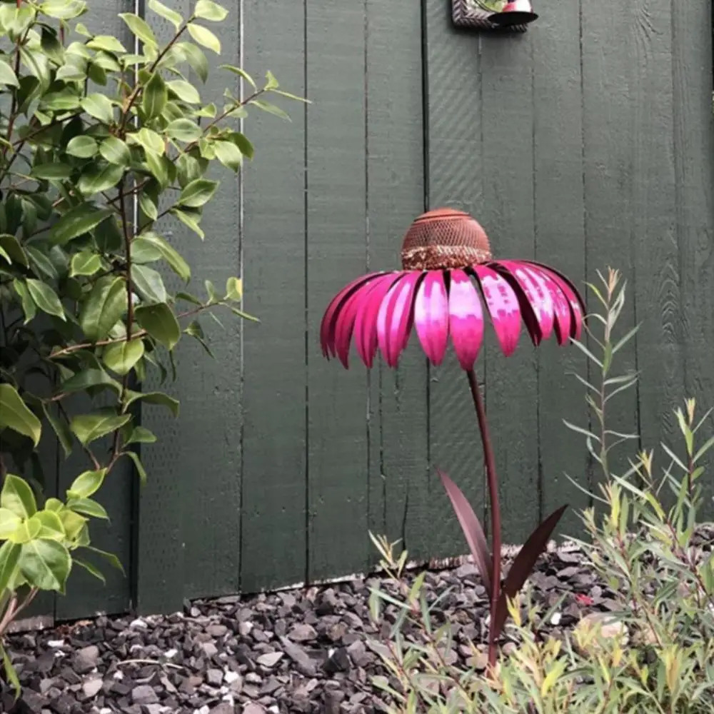 Conepower bird feed outdoor decoration garden flower Picaflor wild rust proof art metal 250318