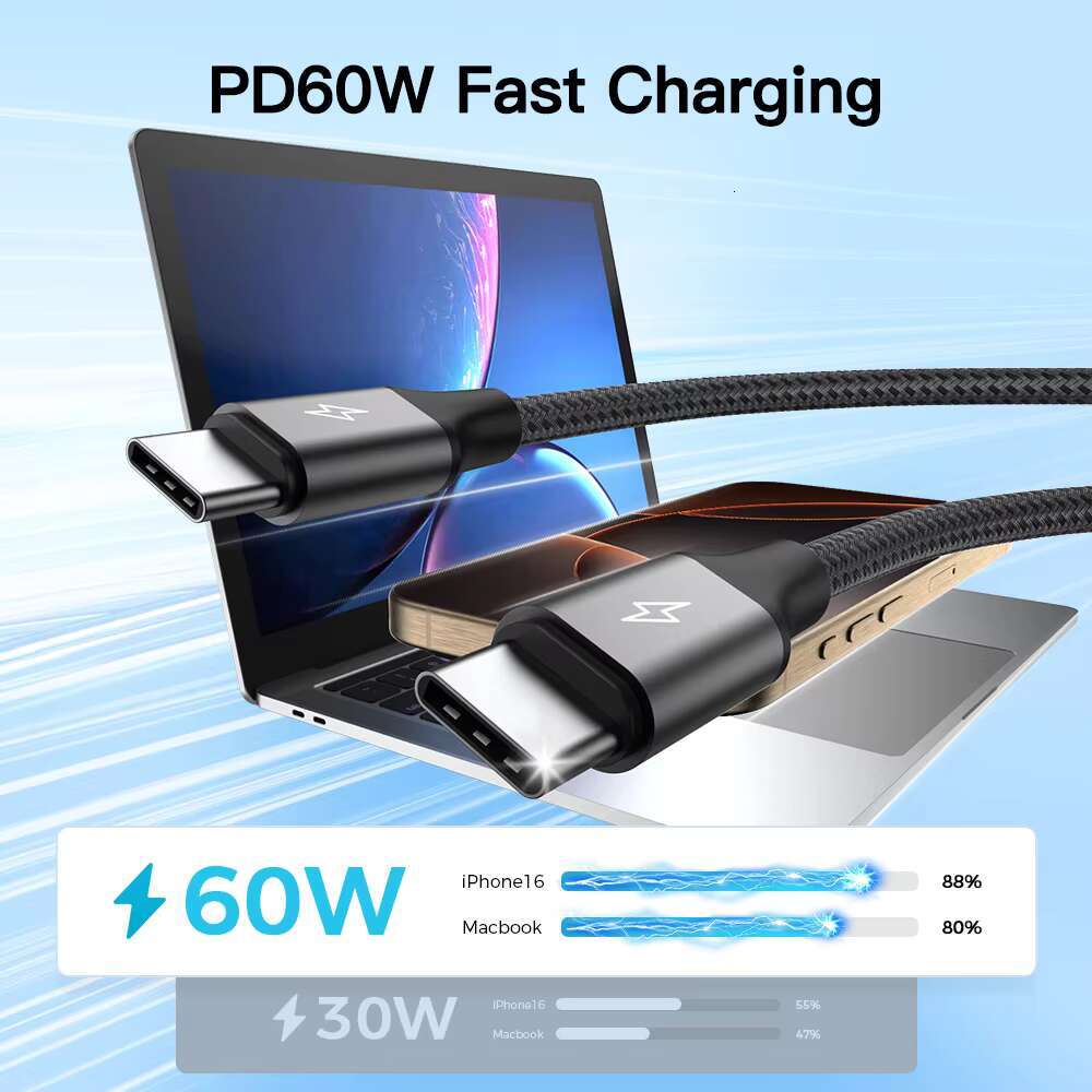 UNIEAN Wholesale 2M 3M USB a 2.0 to 5V 2A Type C Usb Fast Charging Cable Data Cables for Iphones 15 Pro Max