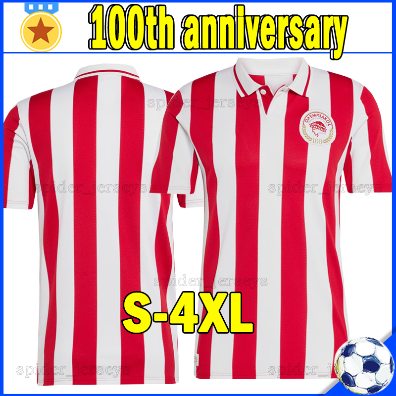 XXXL 4XL 25 26 Olympiacos F.C. Soccer Jerseys 100th anniversary EL KAABI MARCELO JAMES OLEG 2025 2026 BAKAMBU VALBUENA MASOURAS Football Shirts Men Uniforms Sets