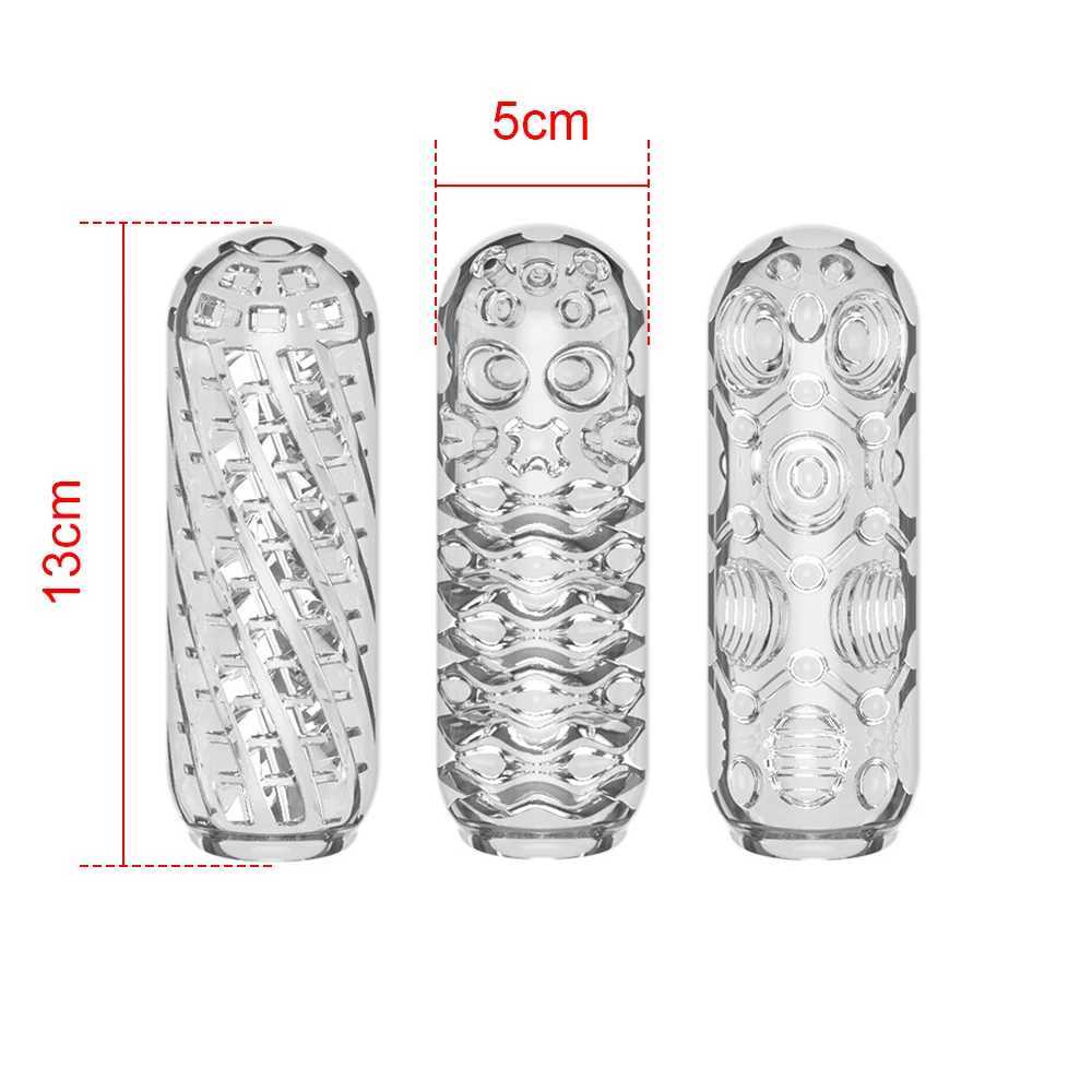 Transparent Male Masturbation Cup Pussy Vaginal for Men 18 Penis Pump Glans Sucking Delay Exercise Machine Sex ToyXJ250319