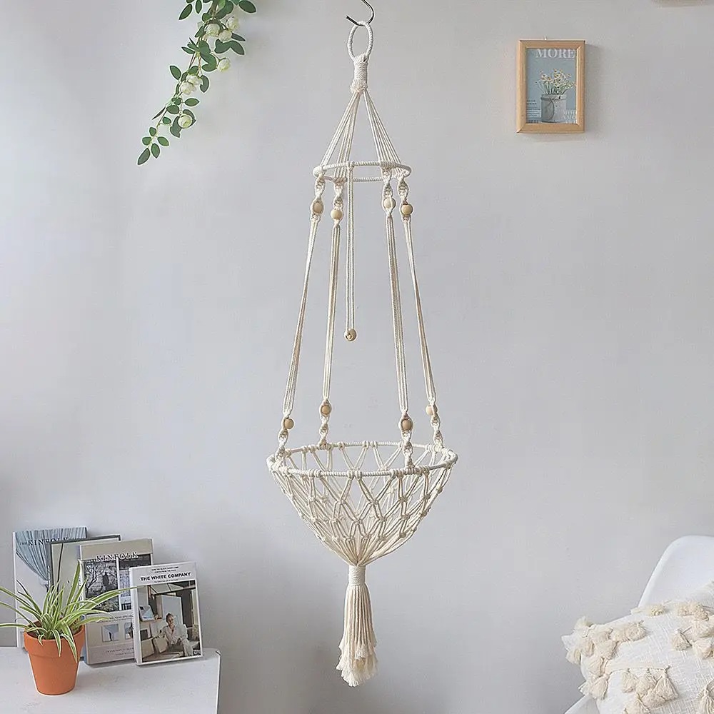 New Pet Hammock Cat Swing Hand Woven Cotton Rope Cats Hanging Basket Kitten Hanging String Den Indoor Pend Nest Pets Supplies