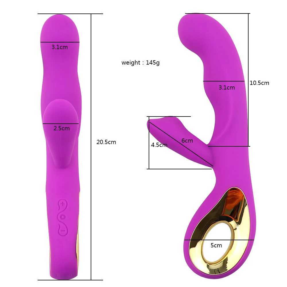 2023 Rabbit Pushing Vibrator Automatic Telesic G-Spot Clitoris Stimulator Female Adult Masturbation Toy W250319