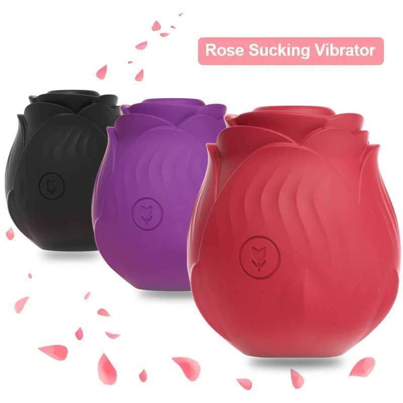 Powerful suction vibrator for female vacuum clitoral stimulator female oral suction vibration adult sex rose toy W250319