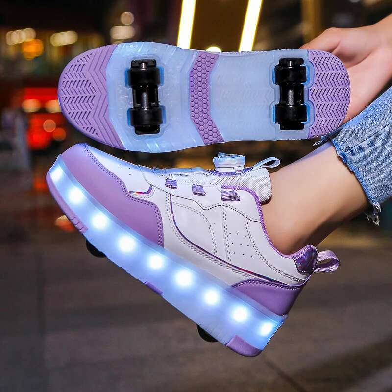 4 Wheel Rage Shoes for Children Boys Hidden with Wheels Girls Sports Roller Skating Outdoor Shoe