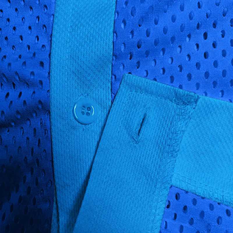 Mens summer breathable mesh collar T-shirt and shorts set with cool and sexy hollow fabric for beach wear 250314