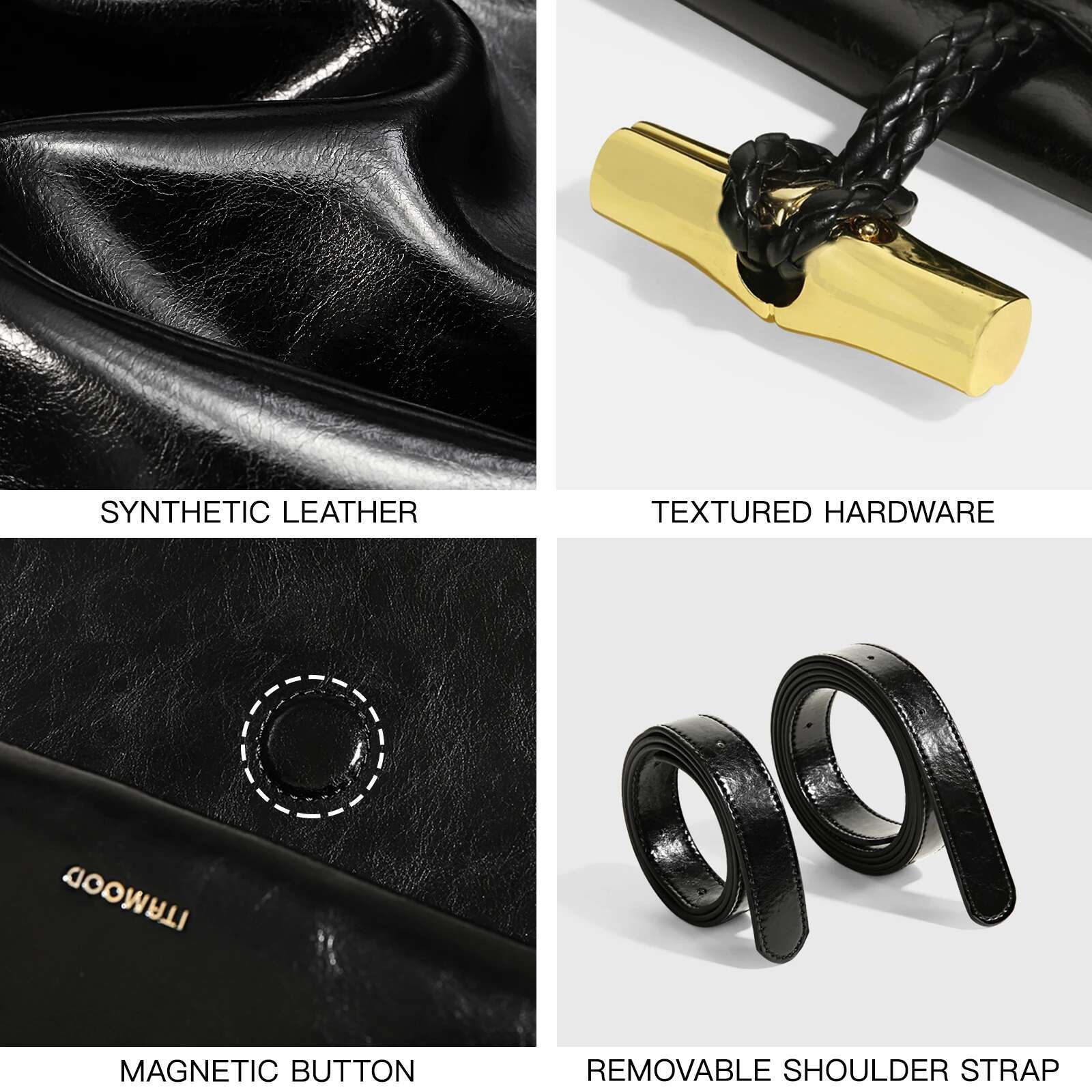 ITAMOOD Large Capacity Messenger Retro Waxed Leather Tote Daily Use And Commuting Shoulder Bag Handbag