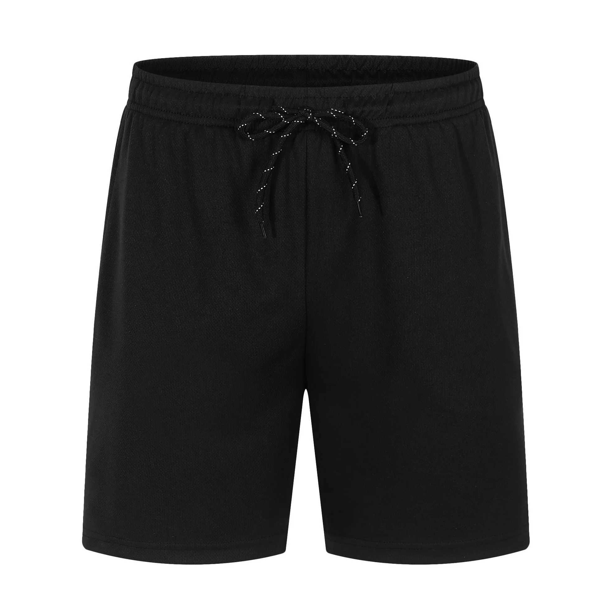 Mens sport pocket solid color drawstring dry beach shorts summer pants pocket loose sports pants W250319
