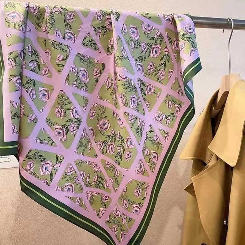 2023 Luxury Silk Skinny Scarf Bag Handle Ribbon Ladies little cat Print band Small Hair Scarves Band Fem handkerchief X250319