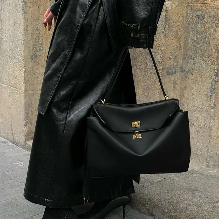 2025 Brand Rodeo Woman Bags Spring Autumn Genuine Leather Totes Fashion Gold Buckle Women Shoulder Handbags