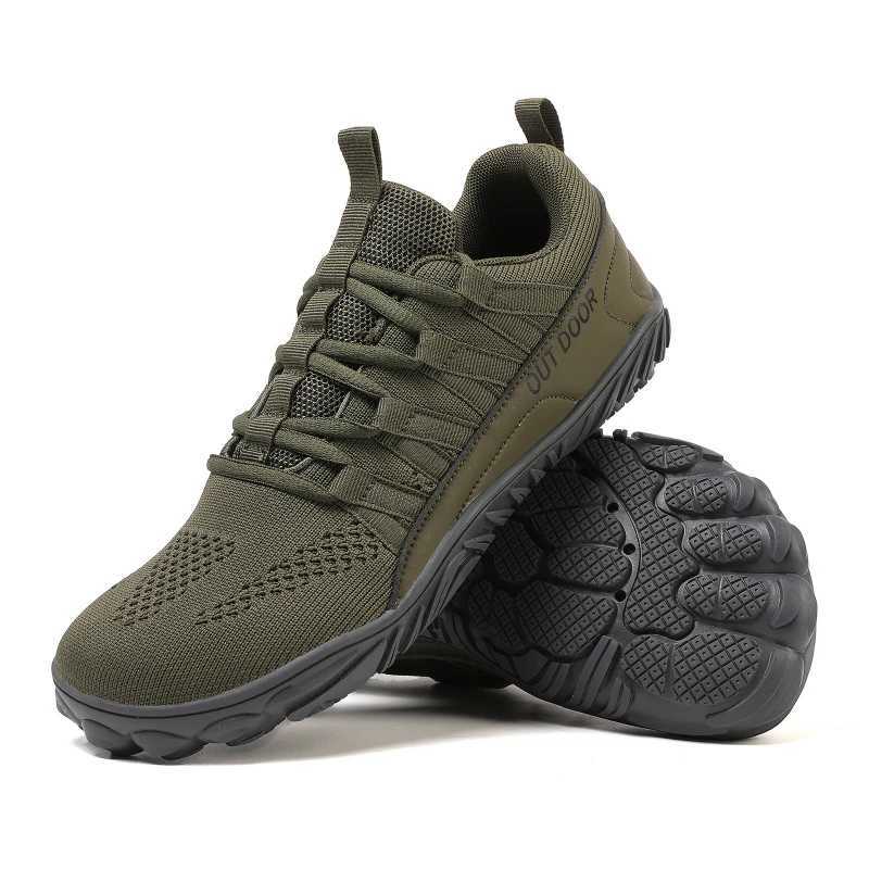 New Mens Shoes Wider Hiking Shoes Mesh Barefoot Mens Casual Shoes Lightweight Wide Toed Shoe Outdoor Plus Size Male Sneakers Z250319