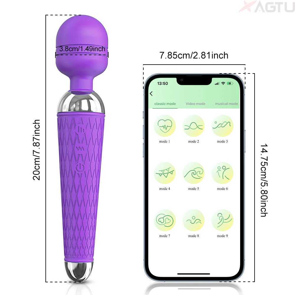 Powerful AV Vibrator Clitoris Stimulator Dildo for Female 20 Modes Magic Wand for Women G-spot Massager Sex Toys for Adult Goods W250319