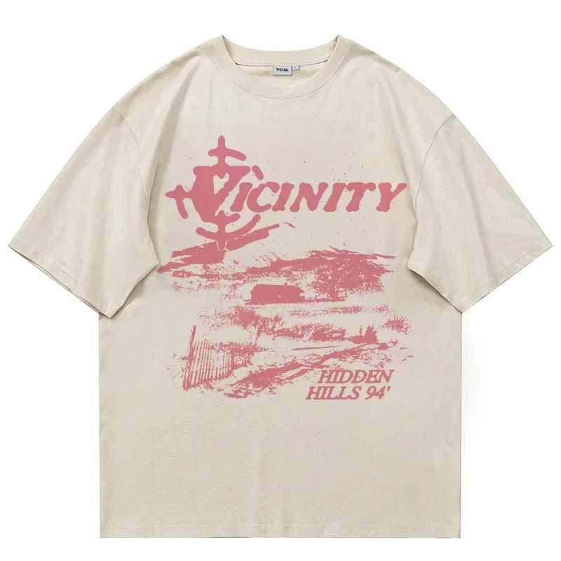 Mens T-shirt Ultra fine cotton Korean fashion retro graphic Y2k top Street clothing Short sleeved T-shirt Harajuku aesthetic clothingT250318