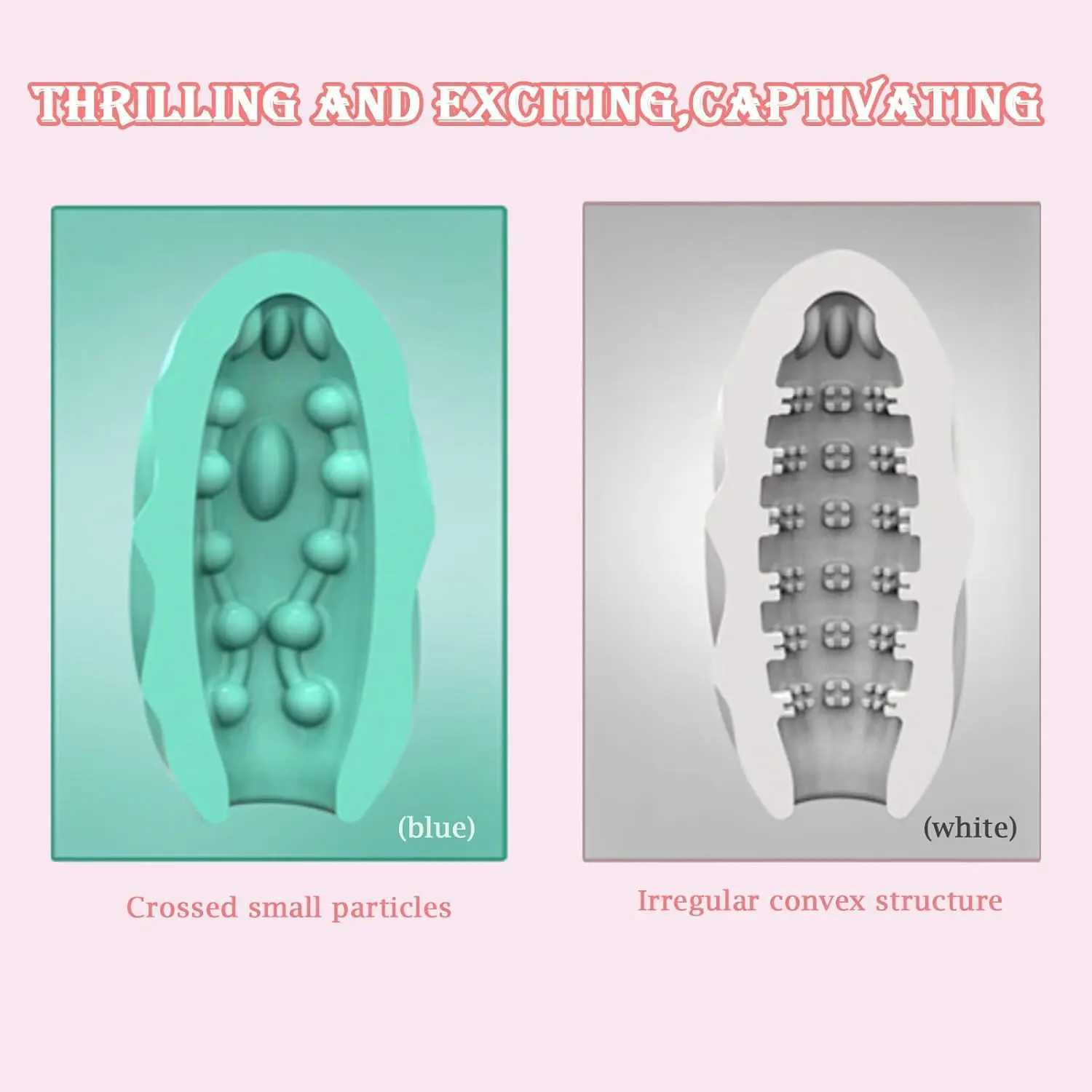 Portable Male Masturbation Cup Glans Stimulator Massager Penis Delay Realistic Vagina Anus Soft Male Adult Sex Toy W250319