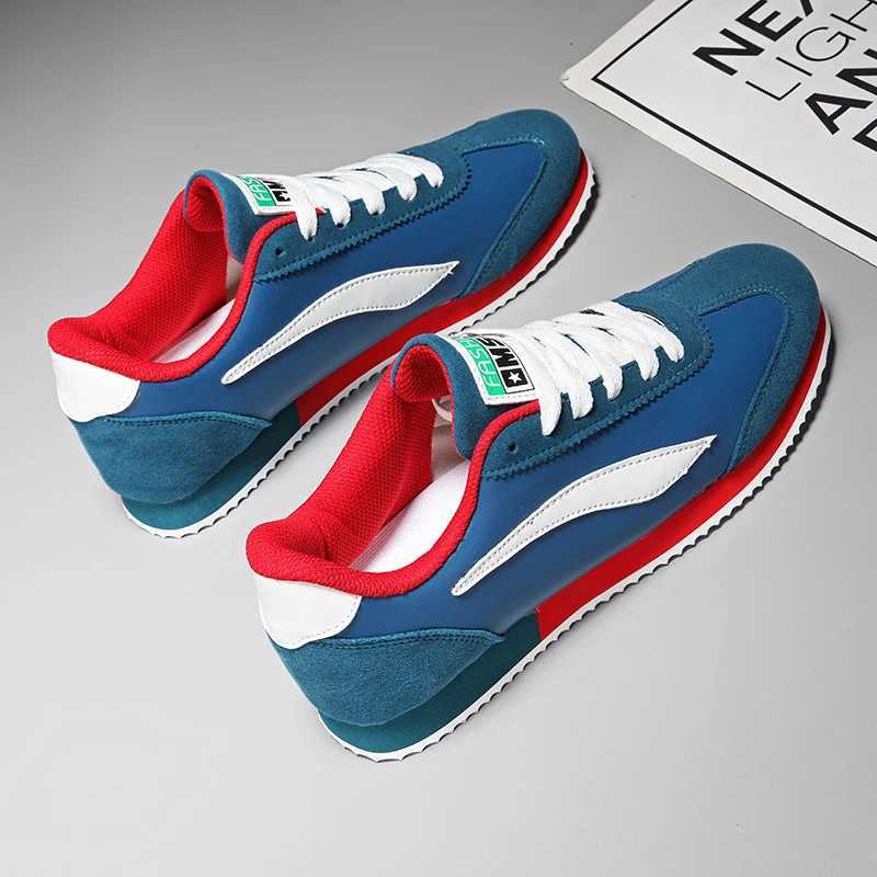 Hot selling blue mens fashionable sports shoes classic leather sports shoes mens training shoes designer sports shoes mens running shoes Z250319