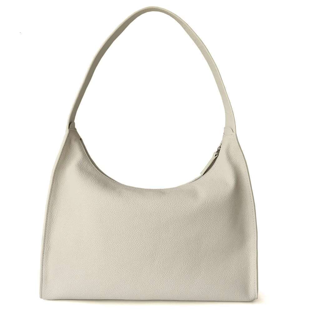 Minimalism Cow Soft Leather Underarm Shoulder Hobos Bags Cowhide Pouch Daily Purses 2024 New