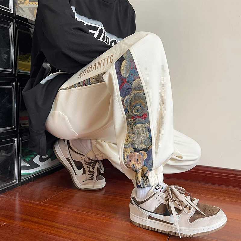 2025 Men Pants Streetwear Sweatpants Joggers Hip Hop Loose Harajuku Trousers X250319