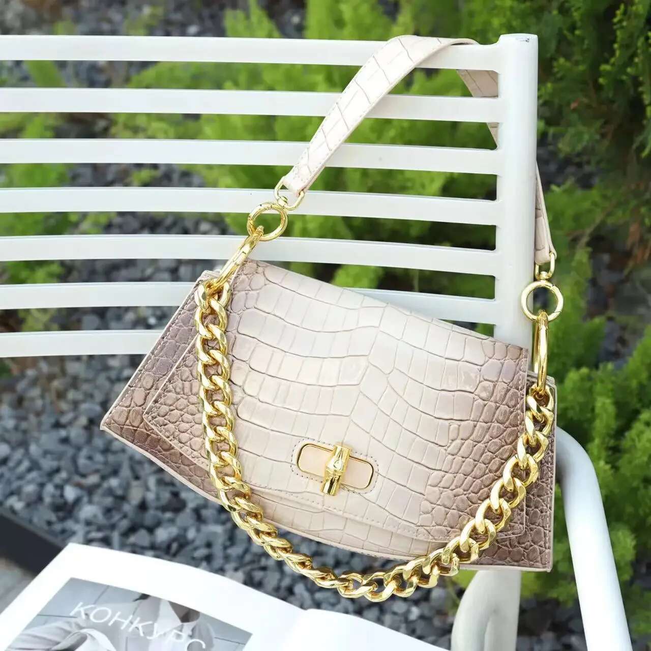 2024 New Spring Season Genuine Leather Crocodile Pattern Women's Crossbody Small Size Shoulder Sg Bag Fashion Style