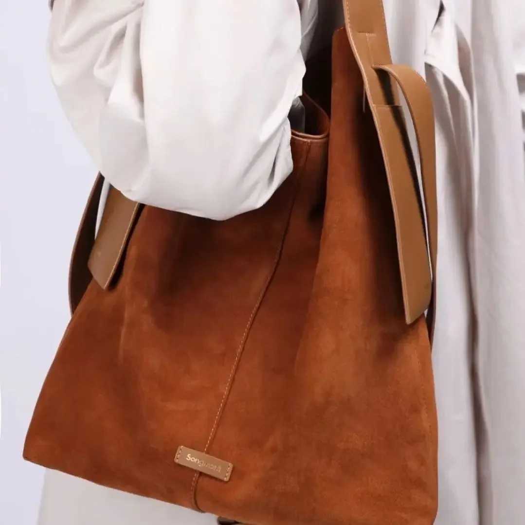Wen Bag Off Tote Bag Suede Autumn Winter High-Capaci Shoder Bag Handbag Casual SOFT Crossbody Wen Bag Z250318