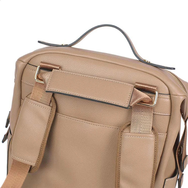 Multifunction Leather Diaper Bags Large Capacity Baby Bags for Baby Care Changing Bags for Mom Outdoor Travel Maternity Backpack 250319