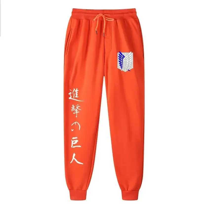 2024 Casual Anime Mens Pants Attack on Titan Pants Anime Printed Loose Mens Pants Trendy Spring and Autumn Sports Pants S-3XL X250319