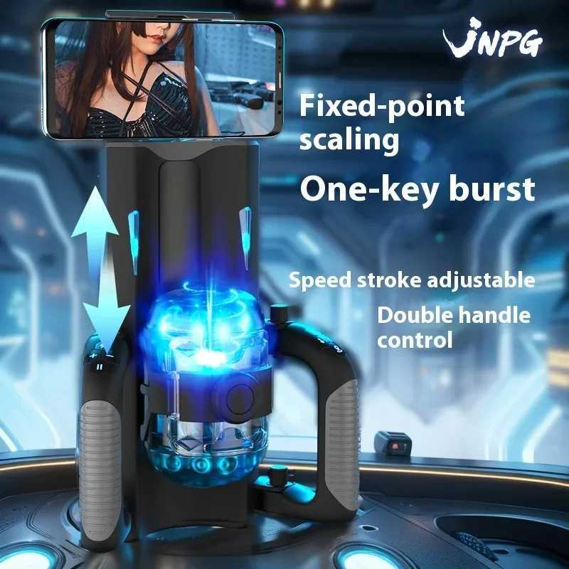 JNPG adult massager intelligent sex machine with two hand handles one click burst electric pocket cat sex toyXJ250319