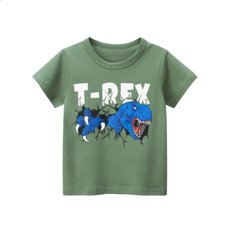 OLEKID 2025 Summer Children Boys Clothing Printed Cartoon Boys T-Shirts 2-8 Years Kids Baby Boy Tops Short Sleeve Toddler Tees 250319