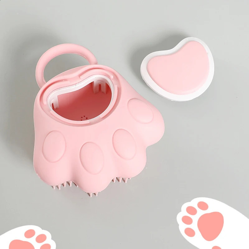 Silicone Pet Bath Brush Dog SPA Massage Comb Dogs Cats Shower Hair Grooming Cleaning Supplies 250318