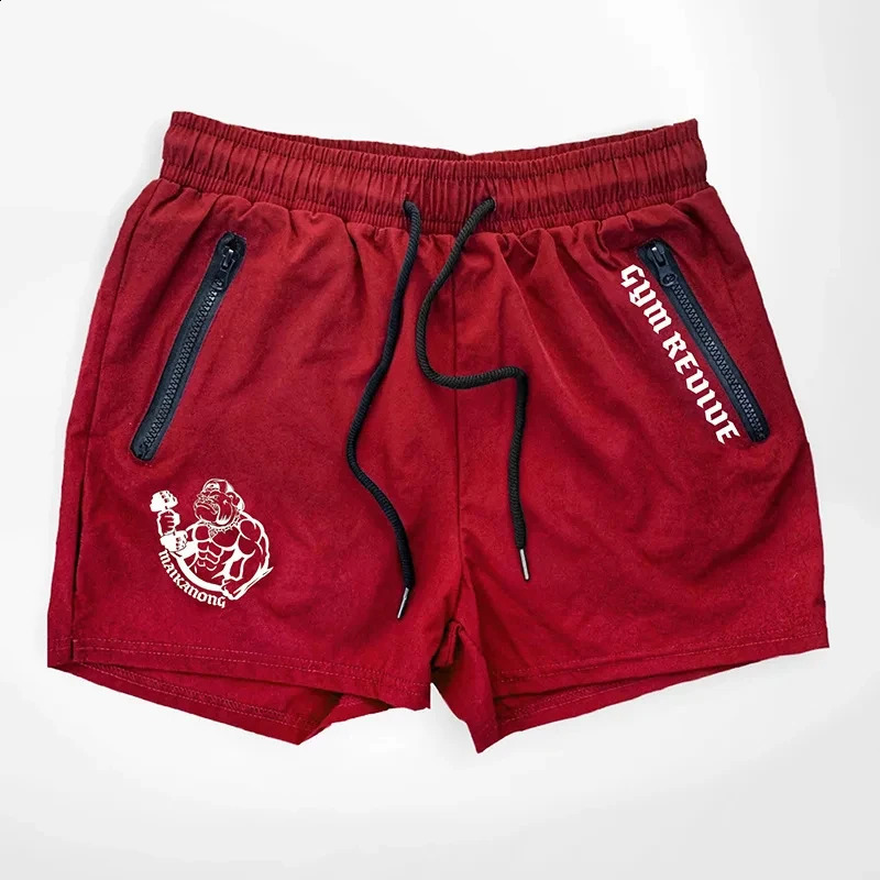 Mens Summer Printed Quickdrying Shorts With Double Side Zipper Pockets Designed For Running Basketball Training Fitness 250312