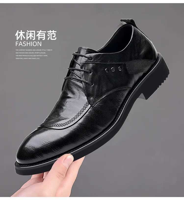 Mens shoes mens shoes mens shoes genuine leather business formal Oxford shoes mens high-quality leather Zapatos HombreXJ250319