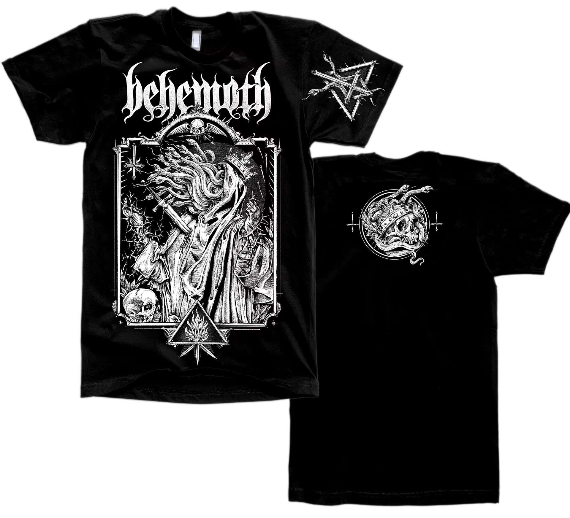 In Stock Polish Black Behemoth Death Metal Band Official T-Shirt Viper Pope Free Shipping Tee Unisex Autumn Winte