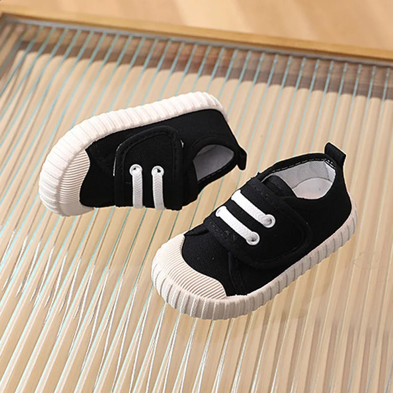 Children Solid Color Canvas Shoes Boys Outside Sneakers Autumn Casual Kids Shoes Toddler Girls Flat Sports Running Shoes CSH1348 250319
