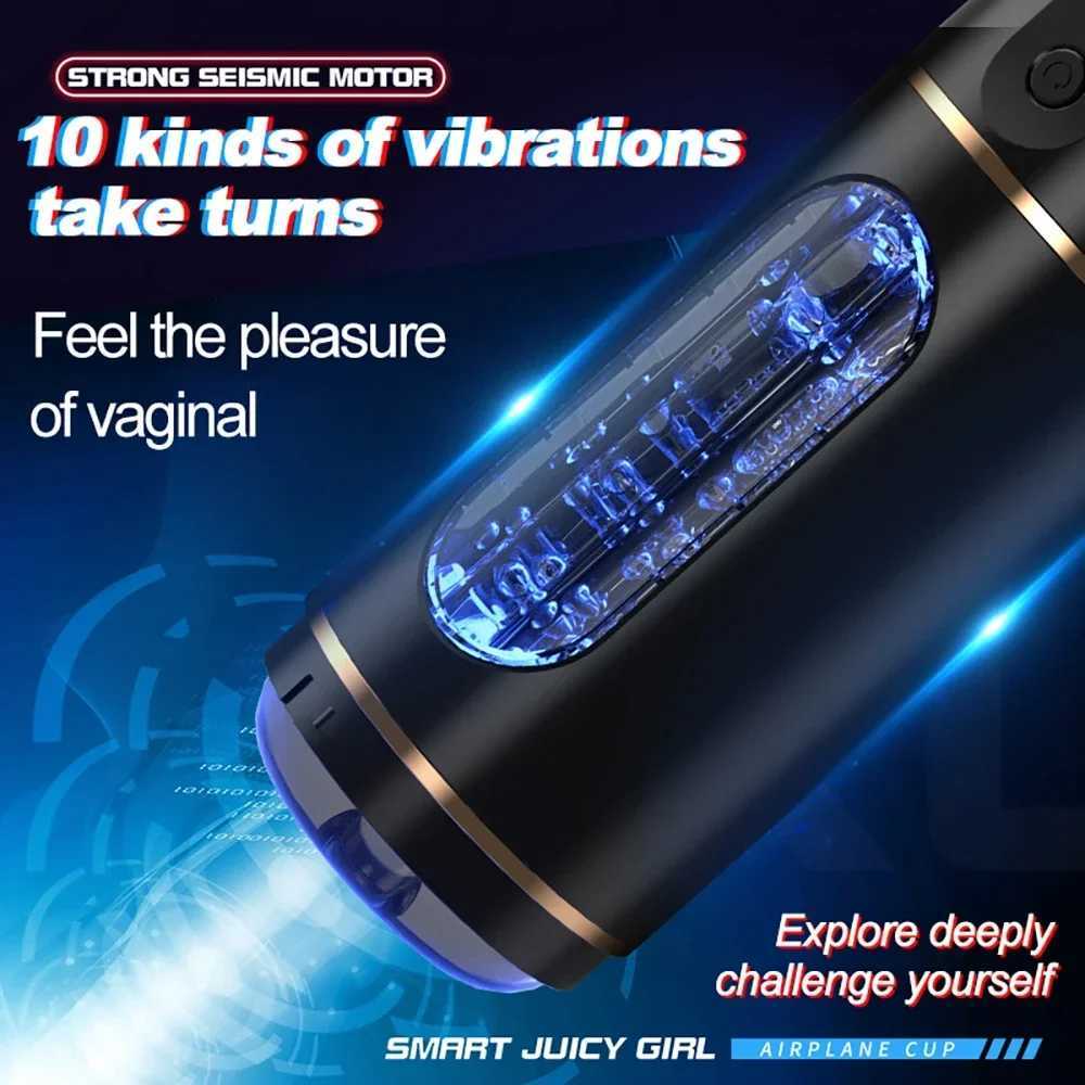 Automatic Male Masturbator Cup Adult Pussy Toy with Vibrating Thrusting Sucking Pocket Sexual Toys Sex Toys for Men PleasureXJ250319