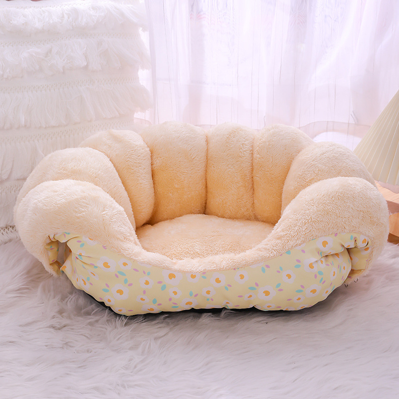 Warm Velvet-Lined Pet Bed - Thick Insulated Cat & Dog Nests for Cozy Winter Nights - view 8
