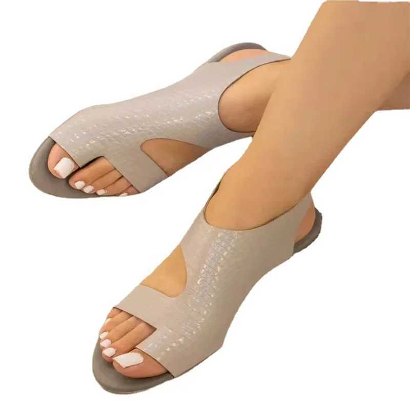 New Arrival Womens Sandals Summer New Roman Sexy Open Shoes Womens Fashion Leather Outdoor Beach Sandals Plus Size 43 T250318