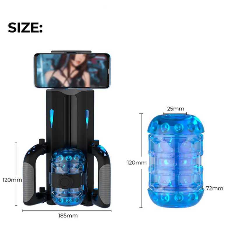 JNPG adult massager intelligent sex machine with two hand handles one click burst electric pocket cat sex toyXJ250319