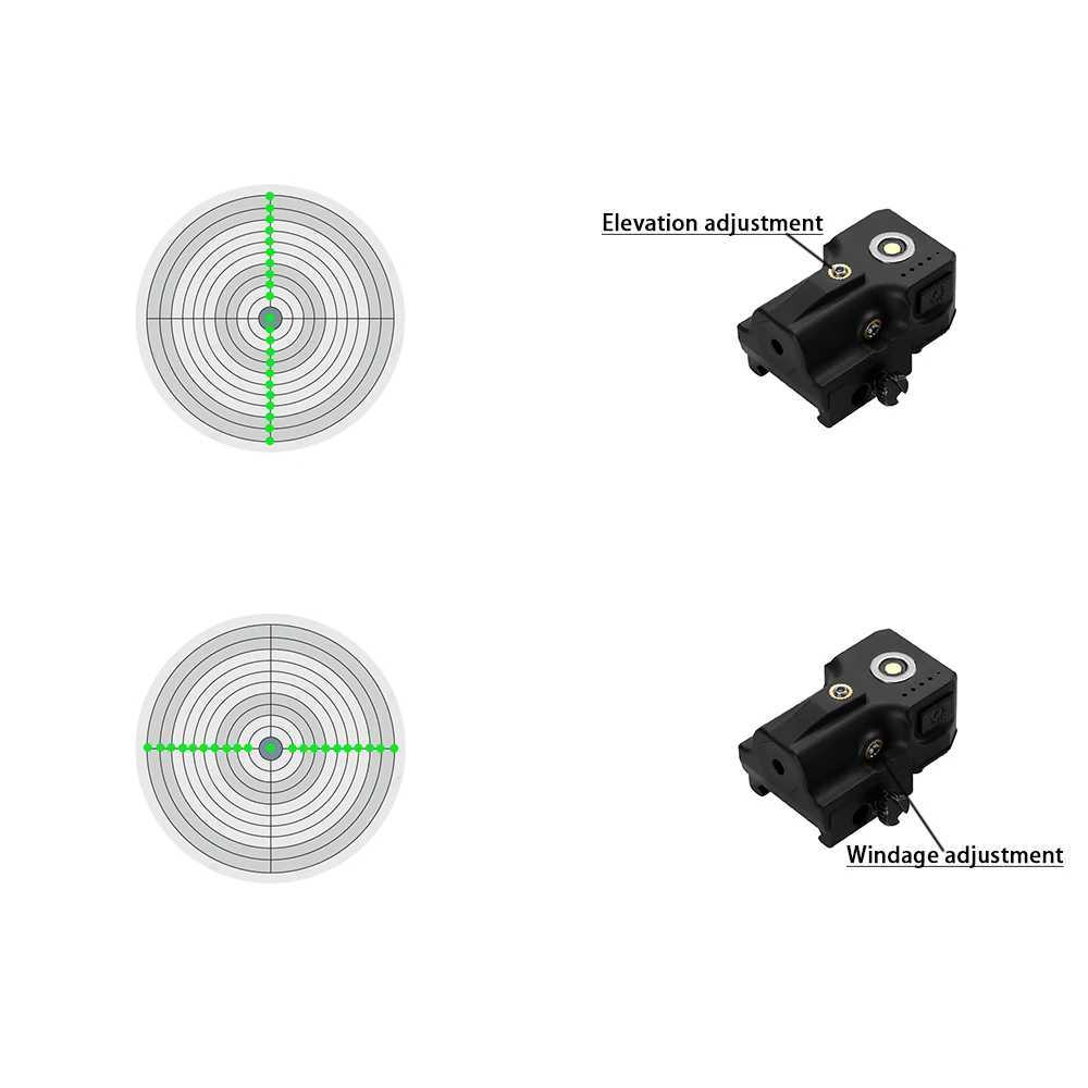 Rail Aiming Laser Pointer Red Green Blue Laser Sight Pointer Airsoft Power Pistol Laser For 20mm Rail Rechargeable Gun Laser X250319