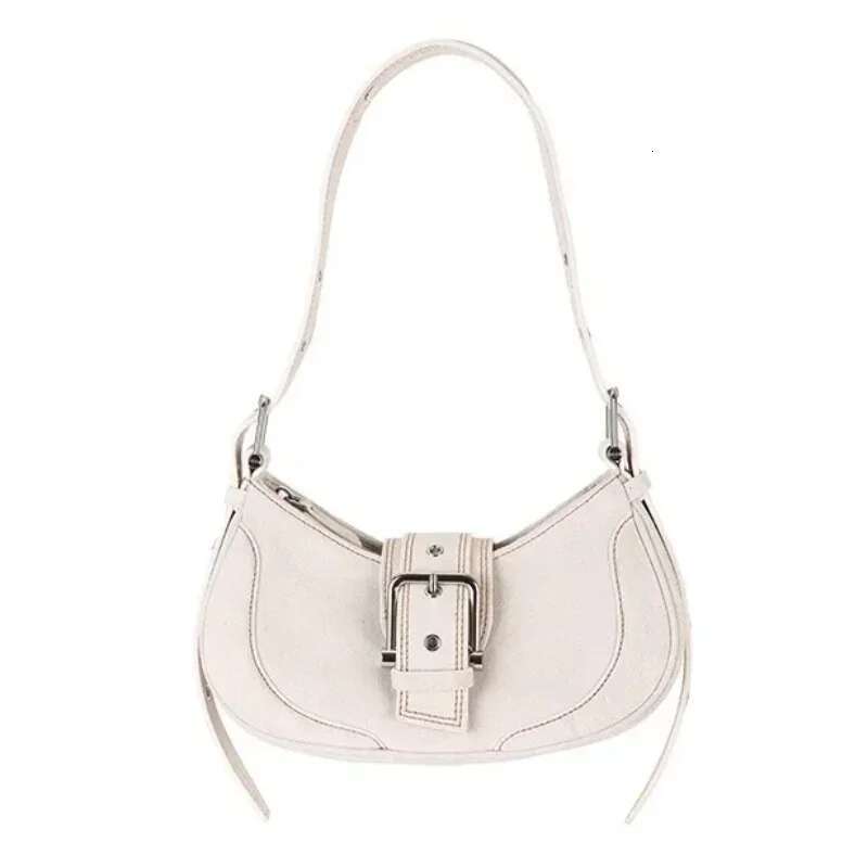 Light Retro Slant Shoulder Ladies New Cowhide Underarm Pure Colour Motorcycle Fashion Hundred Bag