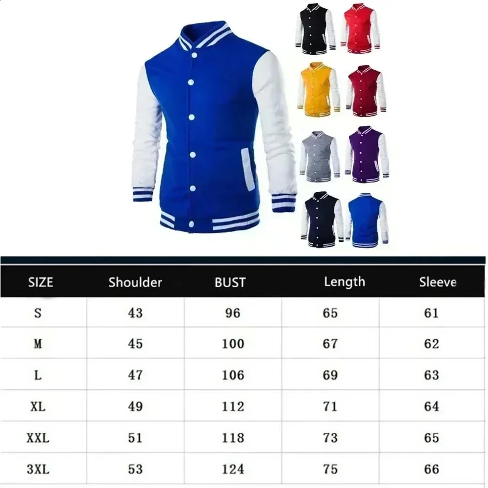 Mens Jacket Alphabet Printing Color Block Baseball Motorcycle Street Leather 250317