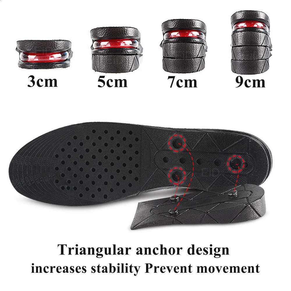 EiD 3-9cm Invisible Height Increase Insole Cushion Height Lift Adjustable Cut Shoe Heel Insert Taller Support Absorbant Foot Pad 250319
