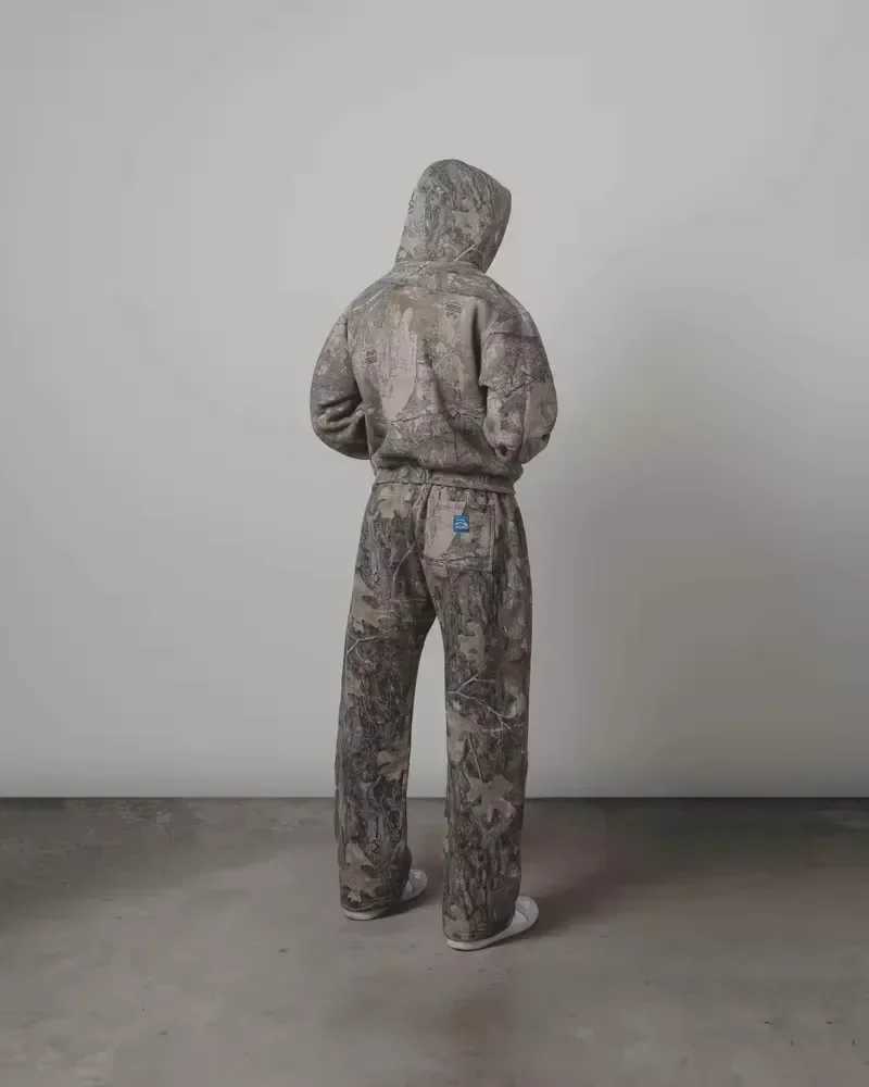 Y2K Mens Bag Pants Harajuku Camo Pattern High Quality Retro Sports Pants Hip Hop Mens Wide Leg MensT250319