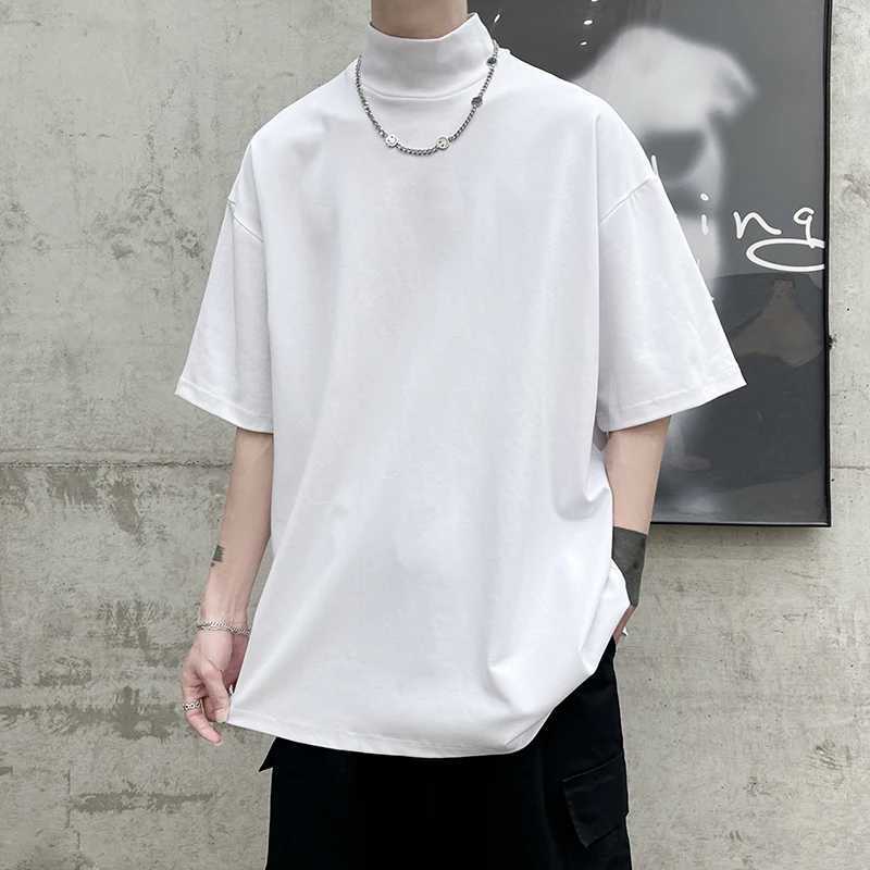 2024 Long Sleeve Mens T-shirt Solid Hip Hop Mens Super Size Mens Casual Short Sleeve Top Black/White/PurpleT250318