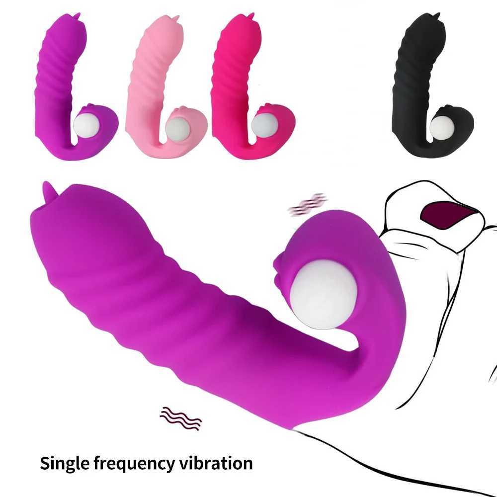 Finger set vibrator female masturbator Clit tongue stimulating licking massager sex exotic accessories female sex toys 18 W250319