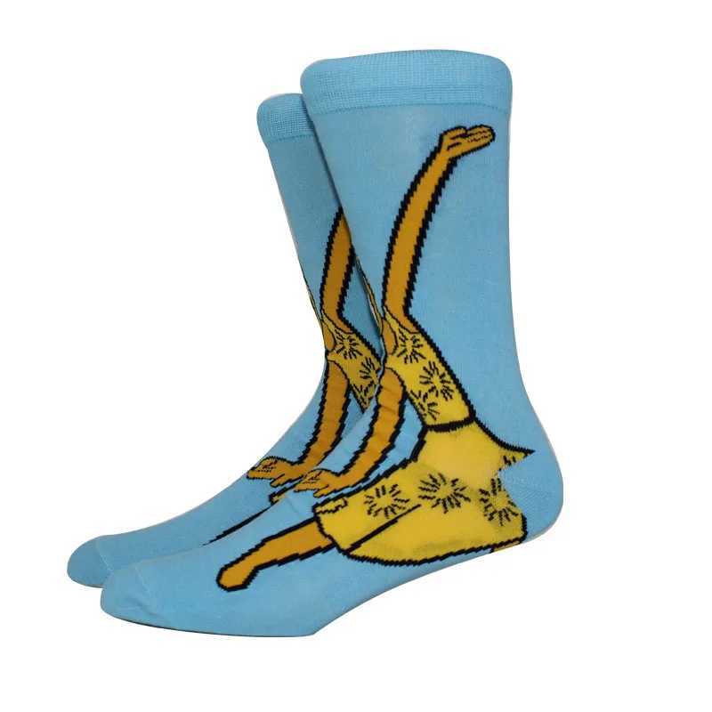 4 Pairs Anime Mens Socks Happy Funny Long Socks Fashion Casual Cosplay Socks Personalized Creative Women Socks Street Socks X250319