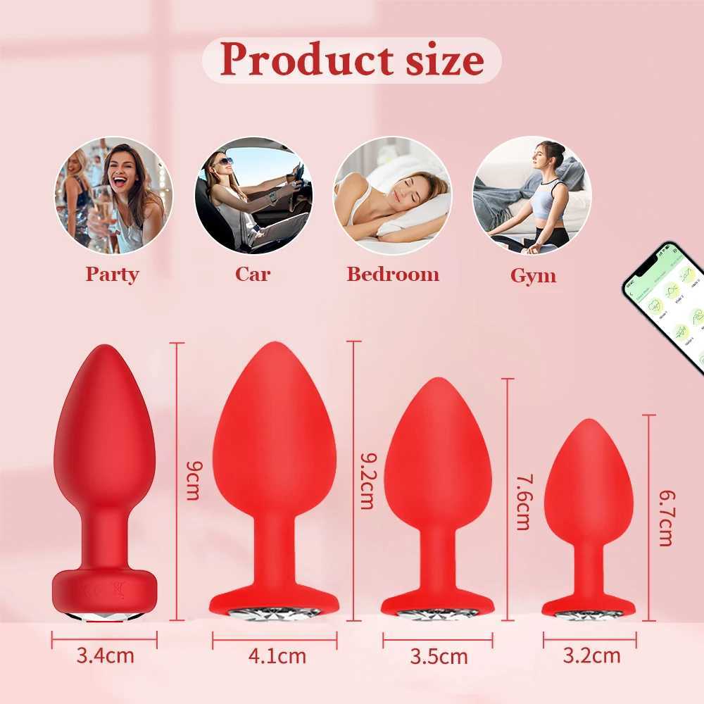 Bluetooth Anal Vibrator Butt Plug Prostate Massager Female Masturbator Dildo Adult Sex Toys For Women Men Gay APP Remote Control W250319