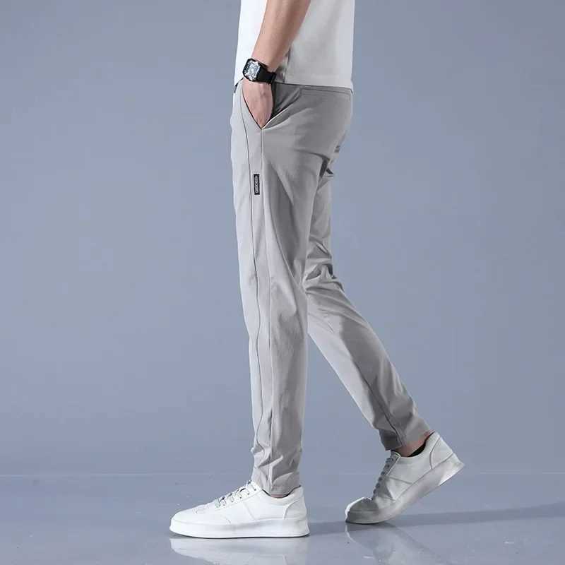 Mens Trousers Casual Solid Breathable Slim Straight Pants Male Joggers Thin Quick Dry Sweatpants Sports Pants Hiking Pants Men X250319
