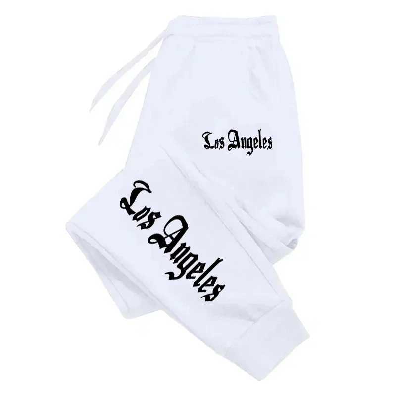 Los Angeles City Letter Print Men Women Trouser Oversized Jogging Sweatpants Running Trousers Jogger Sweat Pants Couple Clothing X250319