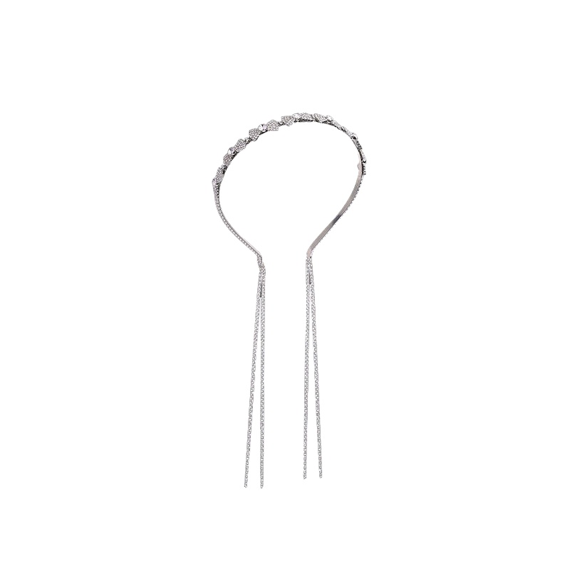 Fashionable Ladies' Rhinestone Bow-Adorned Fringe Headpiece for Bridesmaids and Events