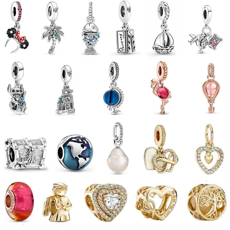 925 Pounds Silver New Fashion Charm Original Round Beads, Swimming Fish, Baroque Treasure Pearls, Mularet Birds, Glorious Sunset, Compatible Bracelet, Beads